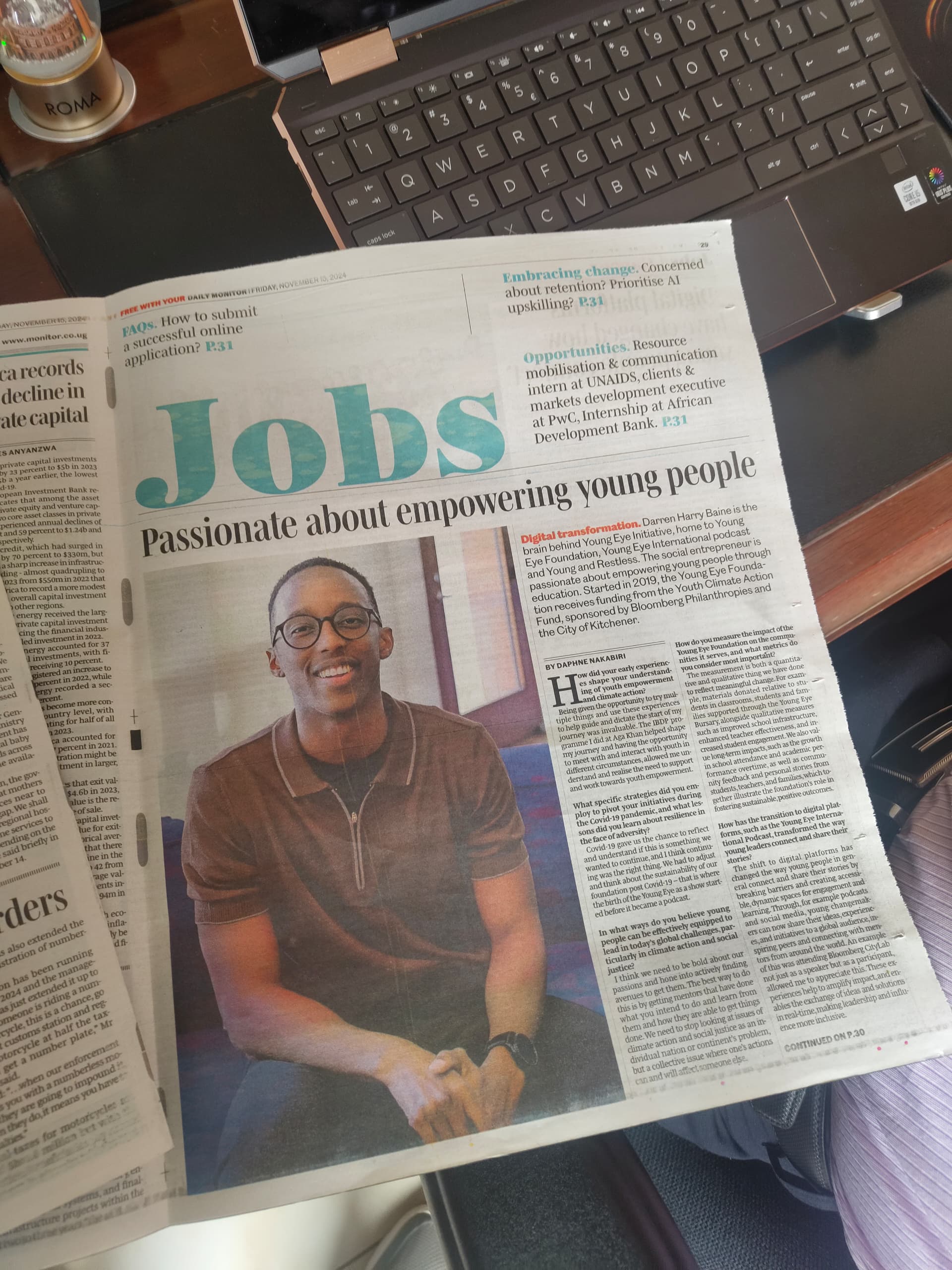 Daily Monitor Uganda Newspaper Feature photograph